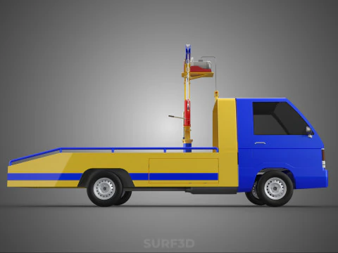 TOWING TOW TRUCK RECOVERY LIFTING CRANE WINCH HOIST BOOM JIB CAR 3D Model