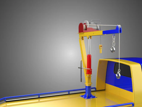 TOWING TOW TRUCK RECOVERY LIFTING CRANE WINCH HOIST BOOM JIB CAR 3D Model
