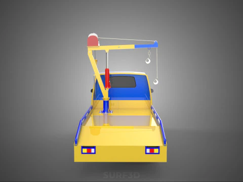 TOWING TOW TRUCK RECOVERY LIFTING CRANE WINCH HOIST BOOM JIB CAR 3D Model