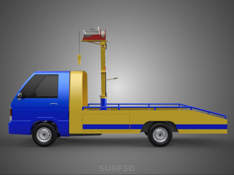 TOWING TOW TRUCK RECOVERY LIFTING CRANE WINCH HOIST BOOM JIB CAR 3Dモデル
