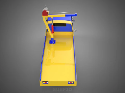 TOWING TOW TRUCK RECOVERY LIFTING CRANE WINCH HOIST BOOM JIB CAR 3D Model