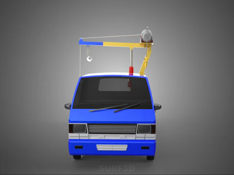 TOWING TOW TRUCK RECOVERY LIFTING CRANE WINCH HOIST BOOM JIB CAR 3D Model