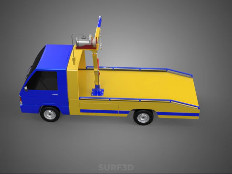 TOWING TOW TRUCK RECOVERY LIFTING CRANE WINCH HOIST BOOM JIB CAR 3D Model