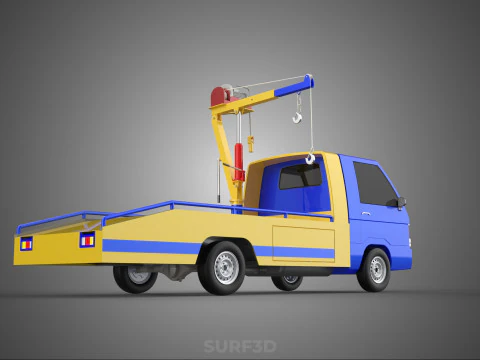 TOWING TOW TRUCK RECOVERY LIFTING CRANE WINCH HOIST BOOM JIB CAR 3D Model