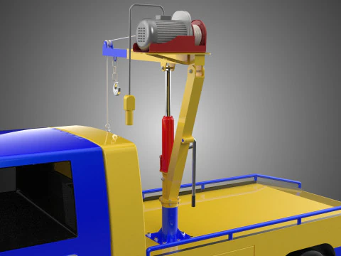 TOWING TOW TRUCK RECOVERY LIFTING CRANE WINCH HOIST BOOM JIB CAR 3D Model