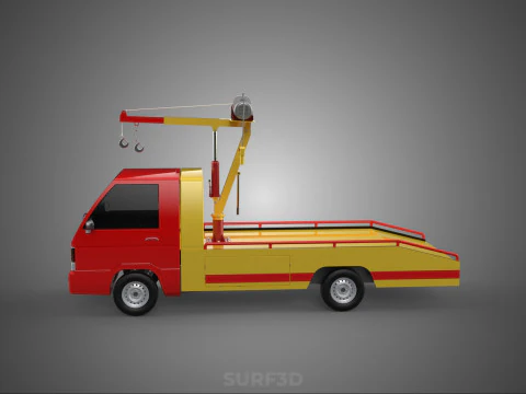 SOLLEVAMENTO DI EMERGENZA GRU IDRAULICA RECUPERO RIMORCHIO CAMION DEI POMPIERI Modello 3D