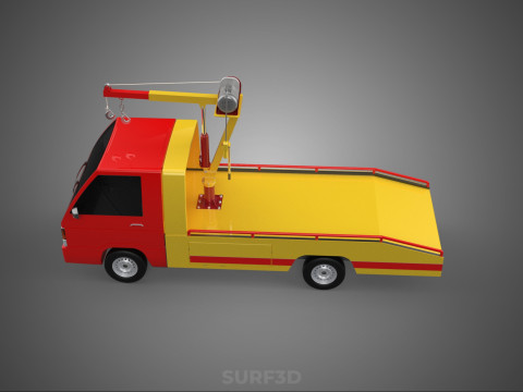 EMERGENCY LIFTING HYDRAULIC CRANE RECOVERY TOWING TOW FIRE TRUCK Modèle 3D