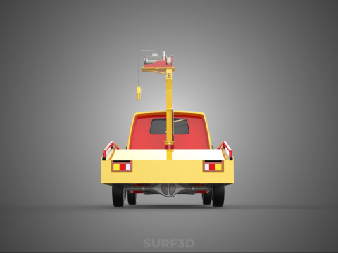 EMERGENCY LIFTING HYDRAULIC CRANE RECOVERY TOWING TOW FIRE TRUCK Modèle 3D