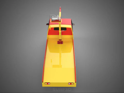 EMERGENCY LIFTING HYDRAULIC CRANE RECOVERY TOWING TOW FIRE TRUCK 3D Model