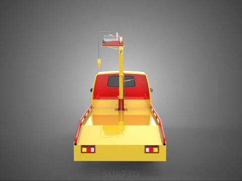 EMERGENCY LIFTING HYDRAULIC CRANE RECOVERY TOWING TOW FIRE TRUCK 3D Model