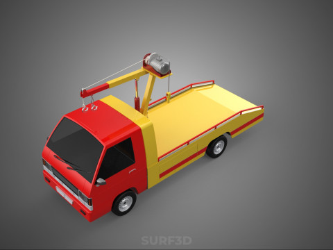 EMERGENCY LIFTING HYDRAULIC CRANE RECOVERY TOWING TOW FIRE TRUCK Modèle 3D