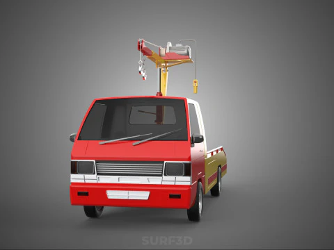 EMERGENCY LIFTING HYDRAULIC CRANE RECOVERY TOWING TOW FIRE TRUCK 3D Model