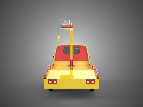EMERGENCY LIFTING HYDRAULIC CRANE RECOVERY TOWING TOW FIRE TRUCK Modèle 3D