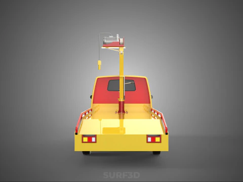 EMERGENCY LIFTING HYDRAULIC CRANE RECOVERY TOWING TOW FIRE TRUCK 3D Model