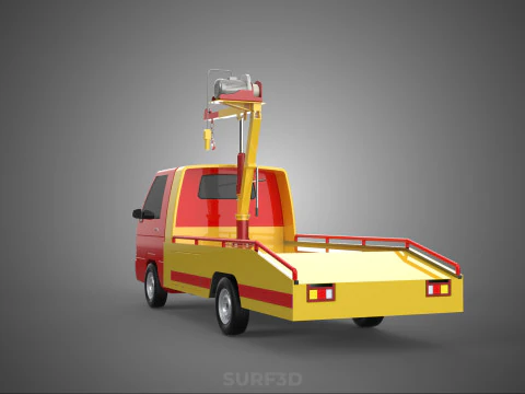 EMERGENCY LIFTING HYDRAULIC CRANE RECOVERY TOWING TOW FIRE TRUCK 3D Model
