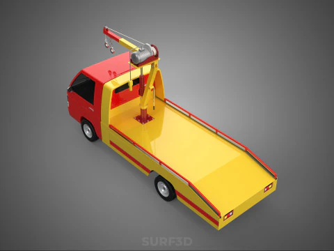 EMERGENCY LIFTING HYDRAULIC CRANE RECOVERY TOWING TOW FIRE TRUCK 3D Model