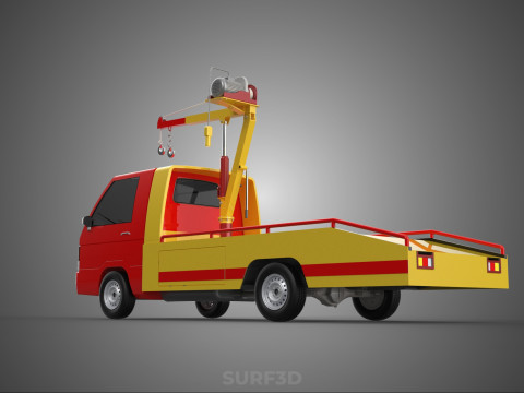 EMERGENCY LIFTING HYDRAULIC CRANE RECOVERY TOWING TOW FIRE TRUCK Modèle 3D