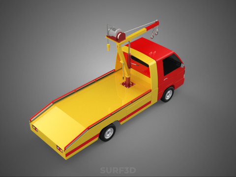 EMERGENCY LIFTING HYDRAULIC CRANE RECOVERY TOWING TOW FIRE TRUCK Modèle 3D