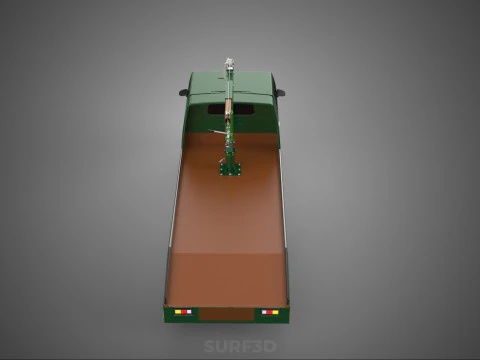 CAMION DI RECUPERO TATTICO CON GANCIO GRU A PIANO DI SOLLEVAMENTO DELL'ESERCITO MILITARE Modello 3D