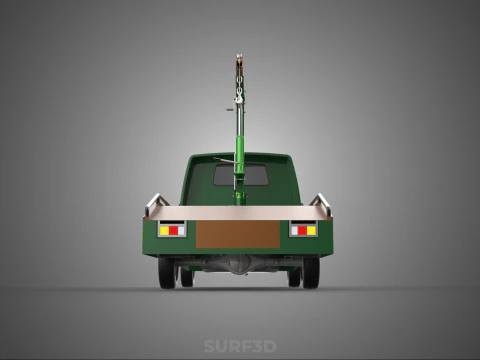 CAMION DI RECUPERO TATTICO CON GANCIO GRU A PIANO DI SOLLEVAMENTO DELL'ESERCITO MILITARE Modello 3D