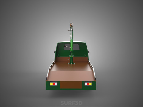 MILITARY ARMY FLATBED LIFTING CRANE HOOK TACTICAL RECOVERY TRUCK 3D Модель