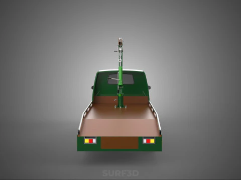 CAMION DI RECUPERO TATTICO CON GANCIO GRU A PIANO DI SOLLEVAMENTO DELL'ESERCITO MILITARE Modello 3D