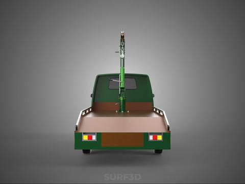 MILITARY ARMY FLATBED LIFTING CRANE HOOK TACTICAL RECOVERY TRUCK 3D Модель
