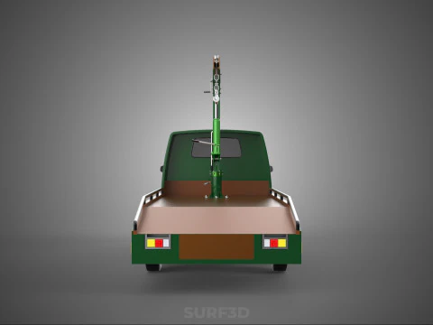 CAMION DI RECUPERO TATTICO CON GANCIO GRU A PIANO DI SOLLEVAMENTO DELL'ESERCITO MILITARE Modello 3D