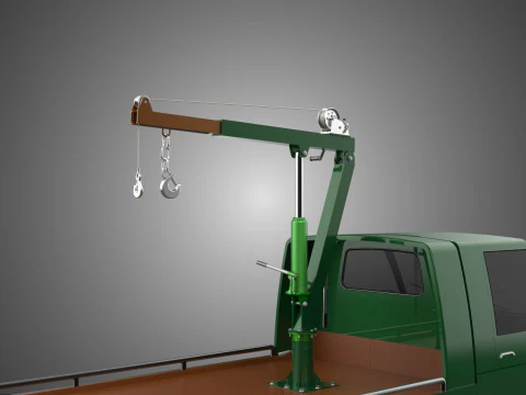 CAMION DI RECUPERO TATTICO CON GANCIO GRU A PIANO DI SOLLEVAMENTO DELL'ESERCITO MILITARE Modello 3D