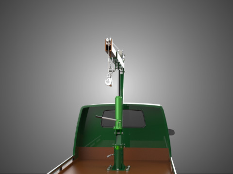 MILITARY ARMY FLATBED LIFTING CRANE HOOK TACTICAL RECOVERY TRUCK 3D Модель