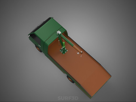 MILITARY ARMY FLATBED LIFTING CRANE HOOK TACTICAL RECOVERY TRUCK 3D Модель