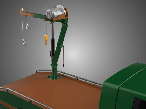 ARMY MILITARY WAR PICKUP TOW TRUCK CRANE WRECKER HOIST WINCH CAR 3D Model
