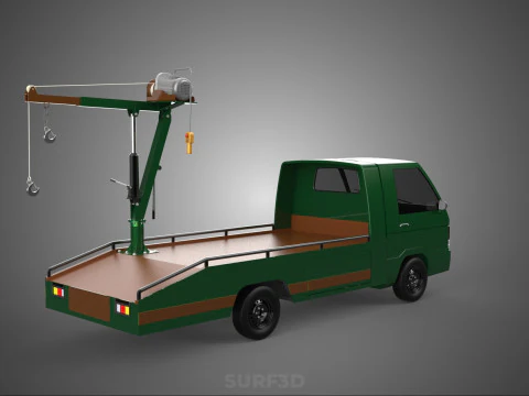 ESERCITO MILITARE GUERRA PICKUP RIMORCHIO GRU DEMOLITORE PARANCO VERRICELLO AUTO Modello 3D