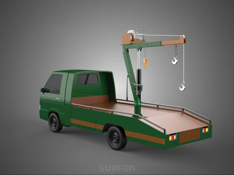 ESERCITO MILITARE GUERRA PICKUP RIMORCHIO GRU DEMOLITORE PARANCO VERRICELLO AUTO Modello 3D