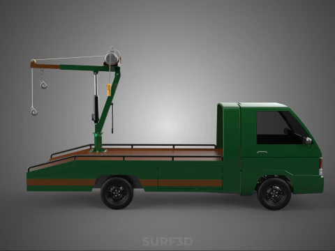 ESERCITO MILITARE GUERRA PICKUP RIMORCHIO GRU DEMOLITORE PARANCO VERRICELLO AUTO Modello 3D