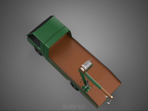 ARMY MILITARY WAR PICKUP TOW TRUCK CRANE WRECKER HOIST WINCH CAR 3D Model