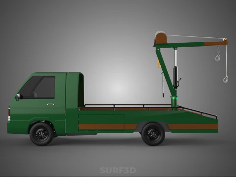 ESERCITO MILITARE GUERRA PICKUP RIMORCHIO GRU DEMOLITORE PARANCO VERRICELLO AUTO Modello 3D