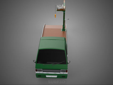 ARMY MILITARY WAR PICKUP TOW TRUCK CRANE WRECKER HOIST WINCH CAR 3D Model