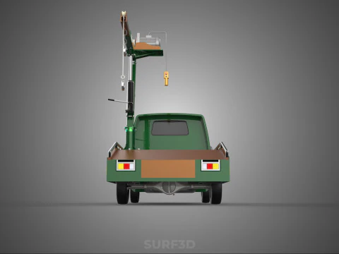 ESERCITO MILITARE GUERRA PICKUP RIMORCHIO GRU DEMOLITORE PARANCO VERRICELLO AUTO Modello 3D