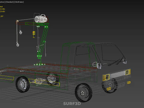 ESERCITO MILITARE GUERRA PICKUP RIMORCHIO GRU DEMOLITORE PARANCO VERRICELLO AUTO Modello 3D