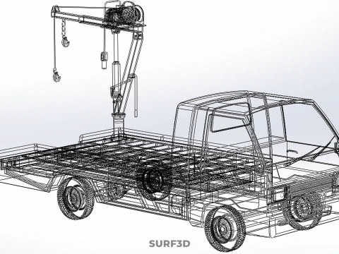 ESERCITO MILITARE GUERRA PICKUP RIMORCHIO GRU DEMOLITORE PARANCO VERRICELLO AUTO Modello 3D
