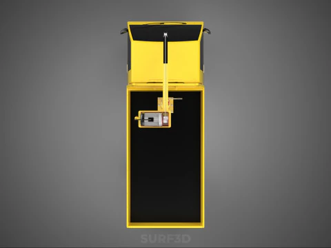 TRUCK PICKUP REMOTE ELECTRIC WINCH HOIST SWIVEL CRANE HOOK JIB 3D Model
