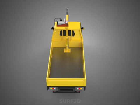 TRUCK PICKUP REMOTE ELECTRIC WINCH HOIST SWIVEL CRANE HOOK JIB 3D Model