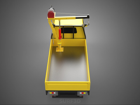 PICKUP TRUCK ELECTRIC WINCH HOIST LIFT BOOM HYDRAULIC CRANE JIB 3D Model