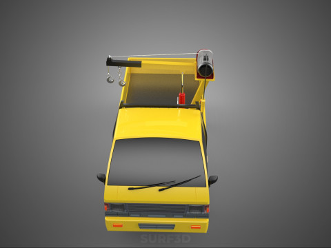 PICKUP TRUCK ELECTRIC WINCH HOIST LIFT BOOM HYDRAULIC CRANE JIB 3D Model