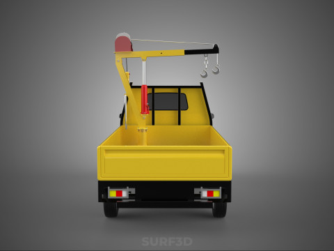 PICKUP TRUCK ELECTRIC WINCH HOIST LIFT BOOM HYDRAULIC CRANE JIB 3D Model