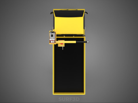 PICKUP TRUCK ELECTRIC WINCH HOIST LIFT BOOM HYDRAULIC CRANE JIB 3D Model