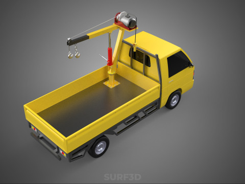 SMALL MINI COMPACT PICKUP TRUCK WINCH HOIST HYDRAULIC CRANE JIB Model 3D