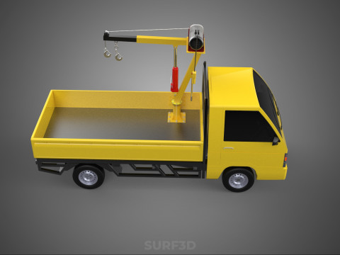 SMALL MINI COMPACT PICKUP TRUCK WINCH HOIST HYDRAULIC CRANE JIB Model 3D
