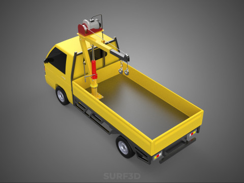 SMALL MINI COMPACT PICKUP TRUCK WINCH HOIST HYDRAULIC CRANE JIB Model 3D